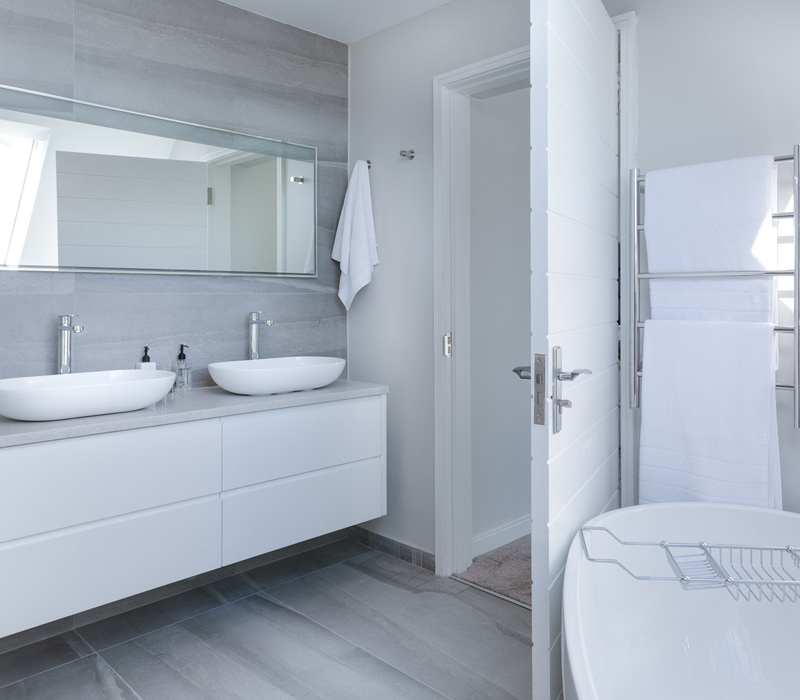 remodeled bathroom bath