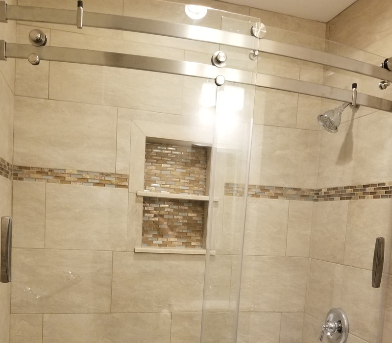 New bathroom shower tiling in Suffolk County, NY