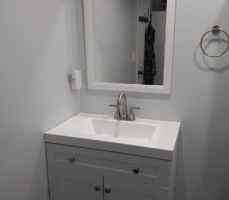 New bathroom paint and sink in Suffolk County, NY